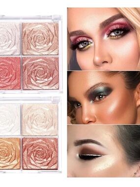 Magic Casa Eyeshadow Highlighter Contour Palette w/ Diamond Highlight Powder